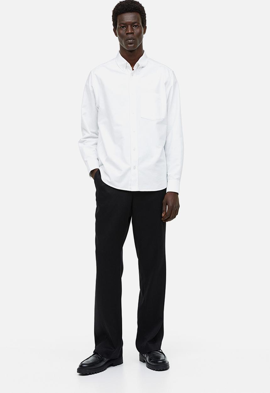 H&M - Regular fit oxford shirt - white