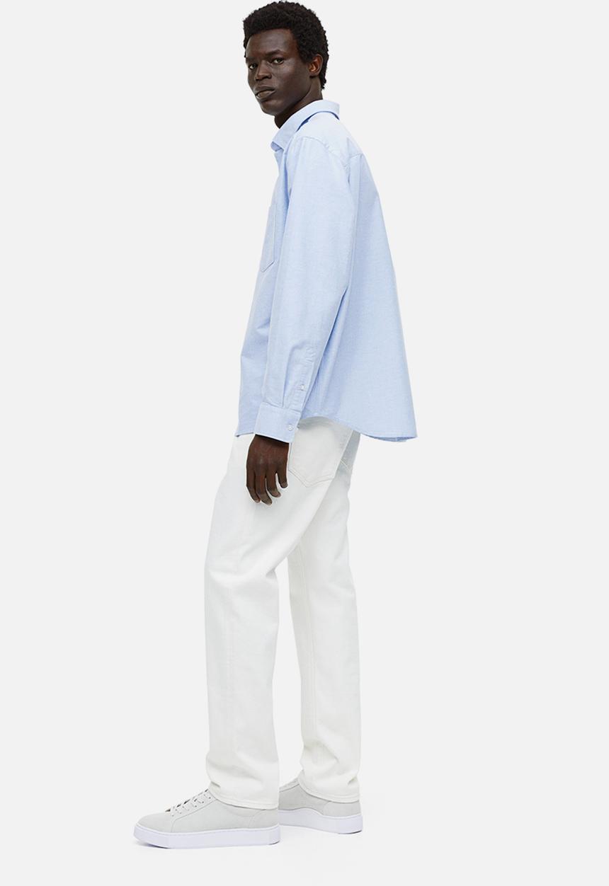H&M - Regular fit oxford shirt - light blue 