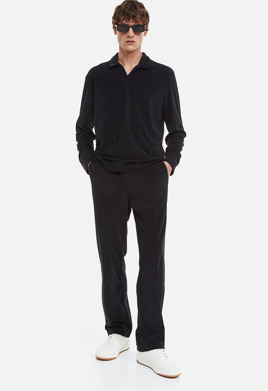 H&M - Regular fit terry joggers - navy blue