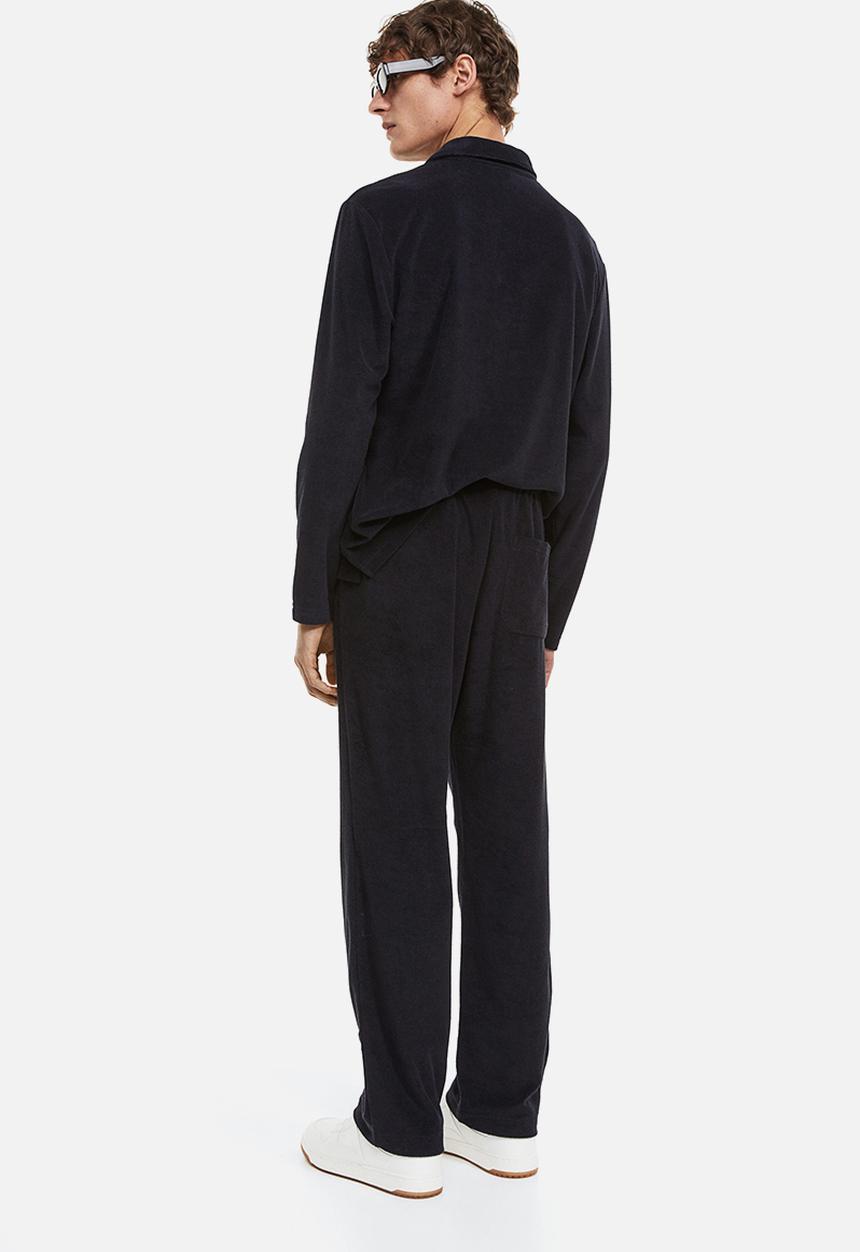 H&M - Regular fit terry joggers - navy blue