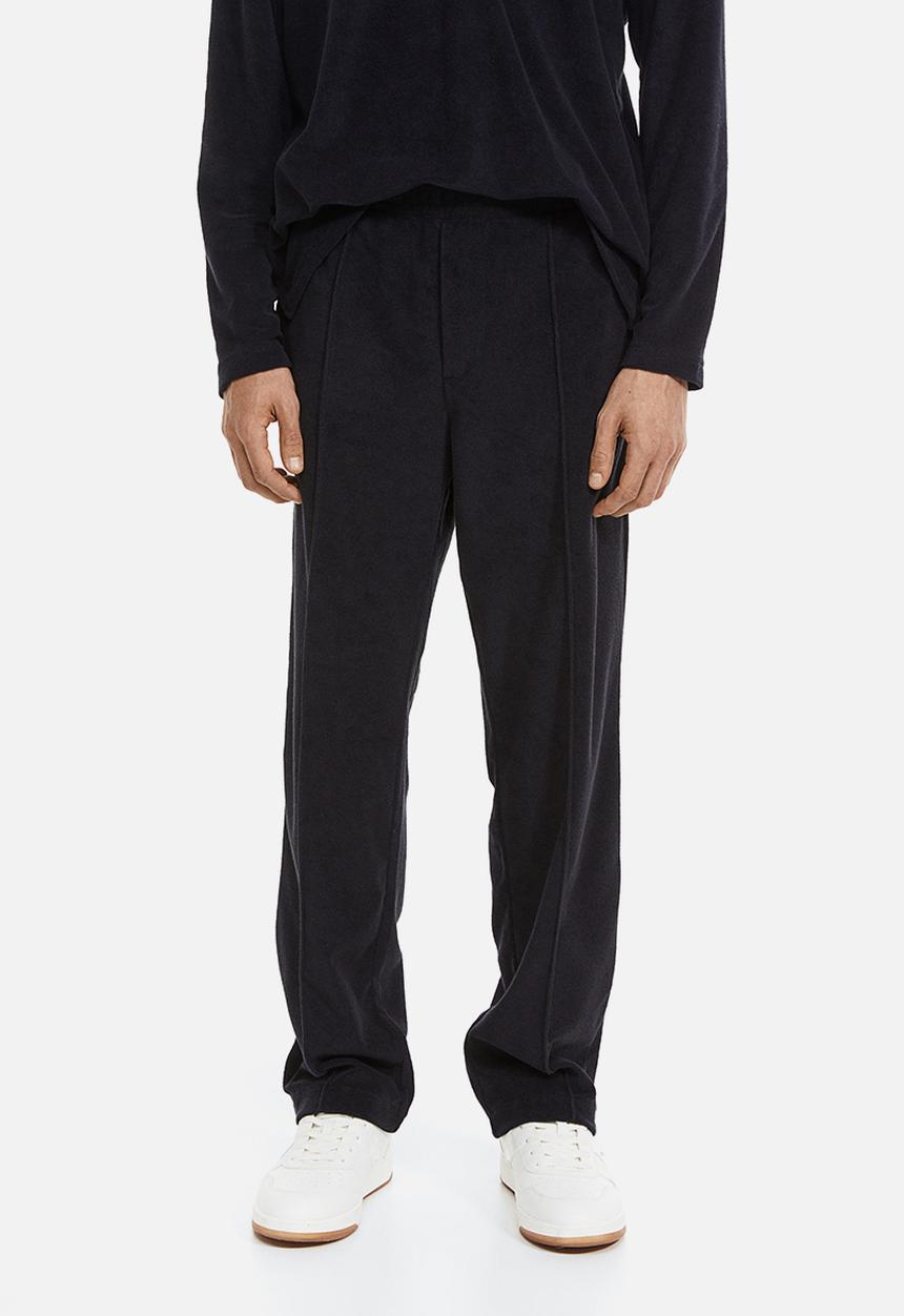 H&M - Regular fit terry joggers - navy blue