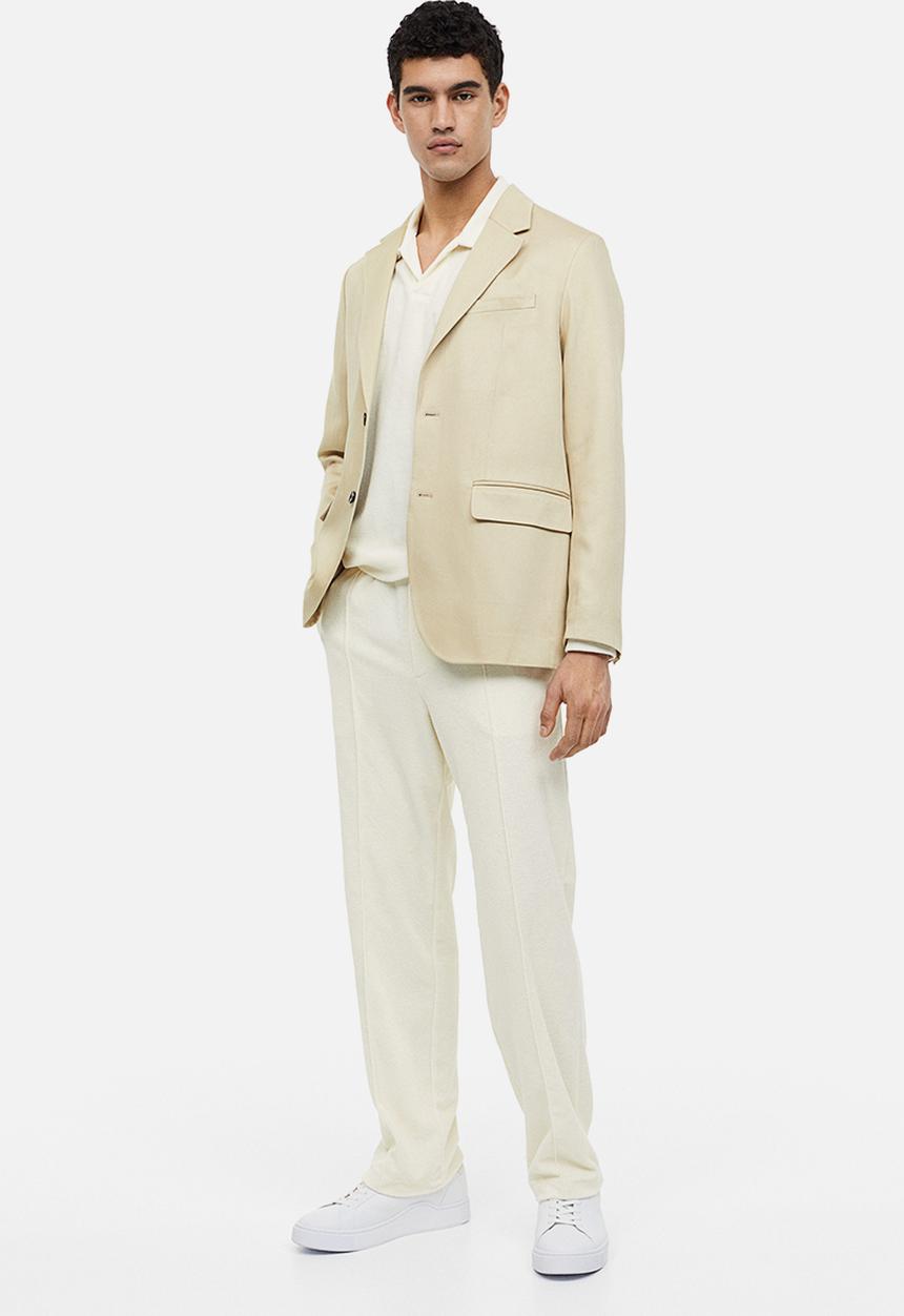 H&M - Regular fit terry joggers - cream
