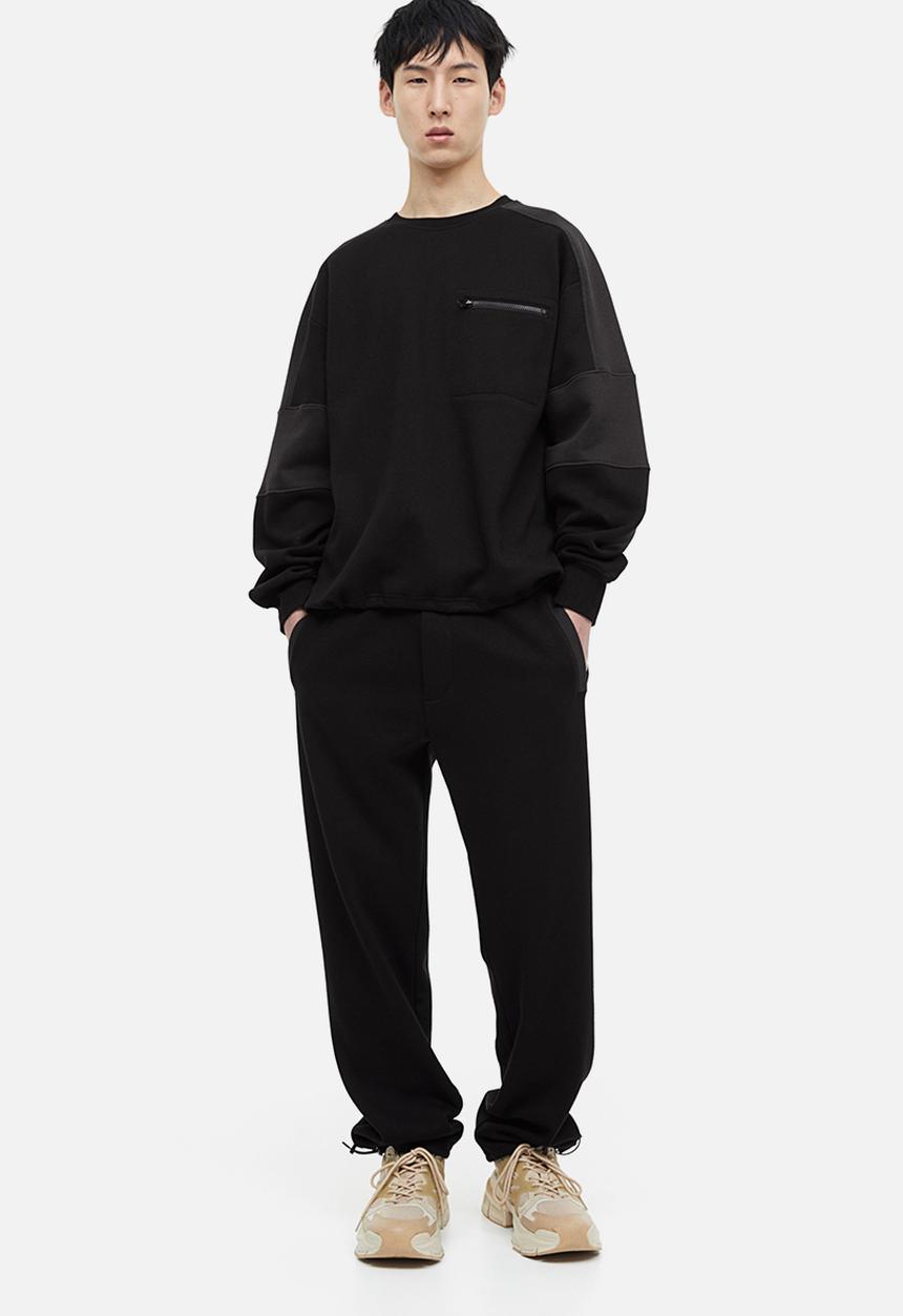 H&M - Relaxed fit joggers - black