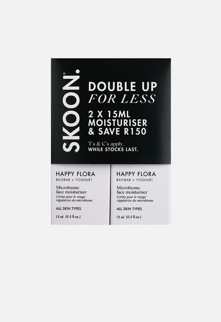 SKOON. - HAPPY FLORA Microbiome Face Moisturiser Duo - 2 x 15ml