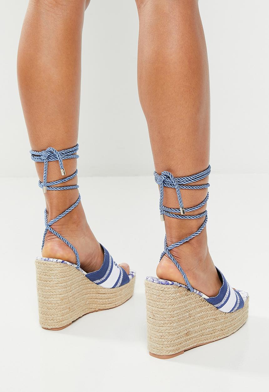 Public Desire - Take off espadrille wedge - navy