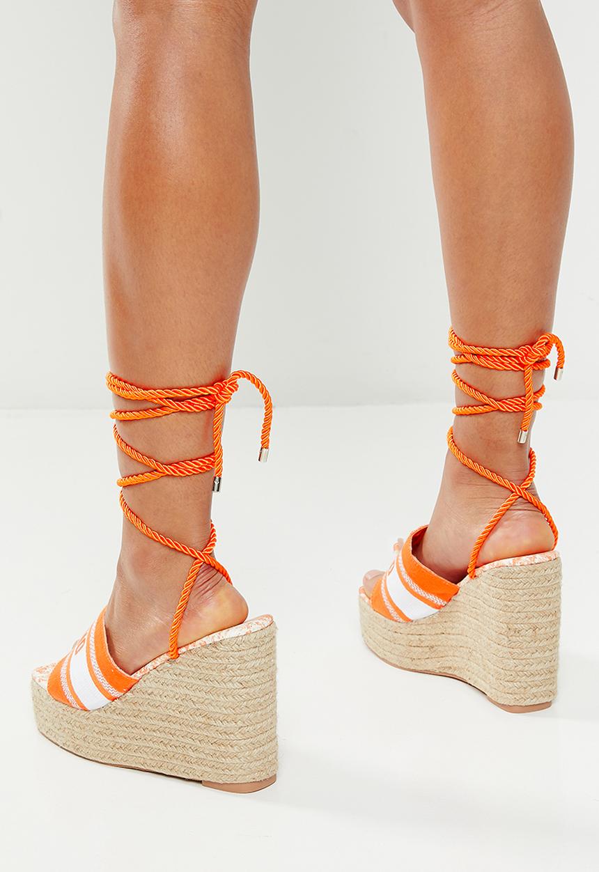 Public Desire - Take off espadrille wedge - orange