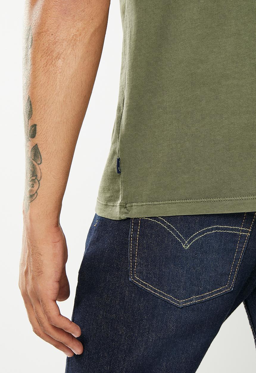 Superdry. - Vintage copper label tee - chive green