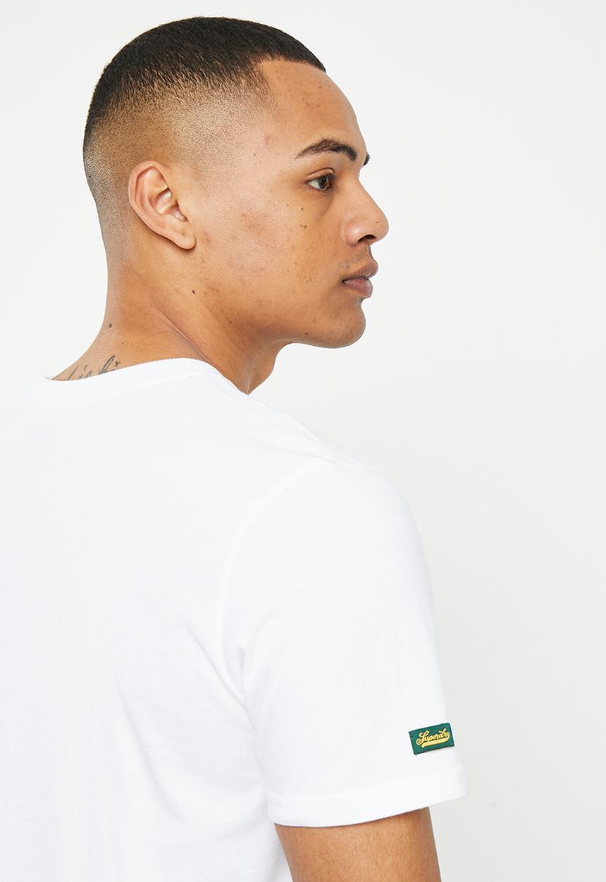 Superdry. - Vintage scripted college tee - optic