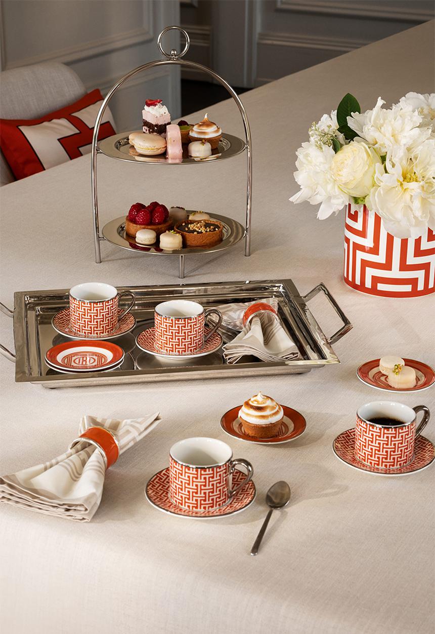 H&M - Small porcelain plate - multi,orange