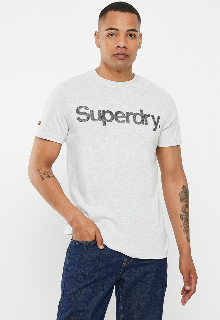 Superdry. - Vintage core logo classic tee - chalkstone grit