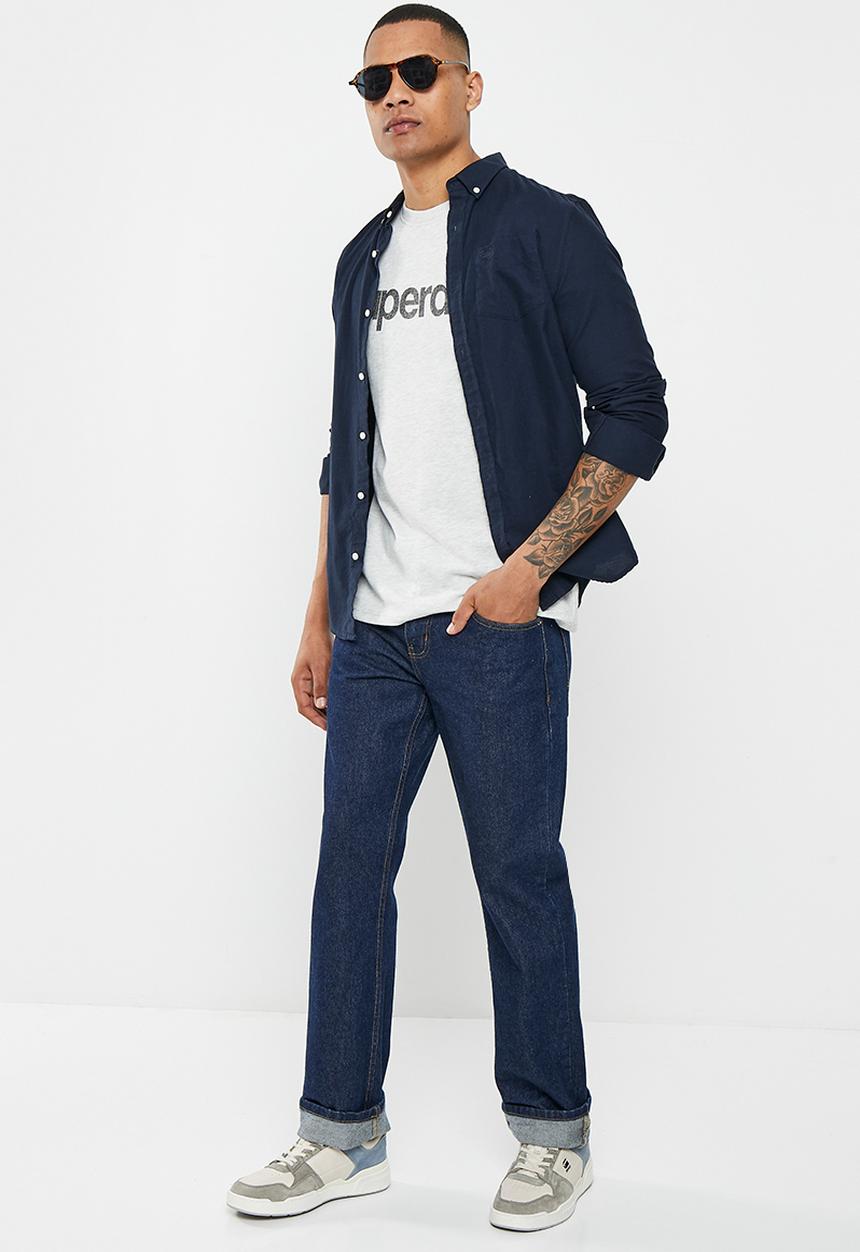 Superdry. - Vintage core logo classic tee - chalkstone grit