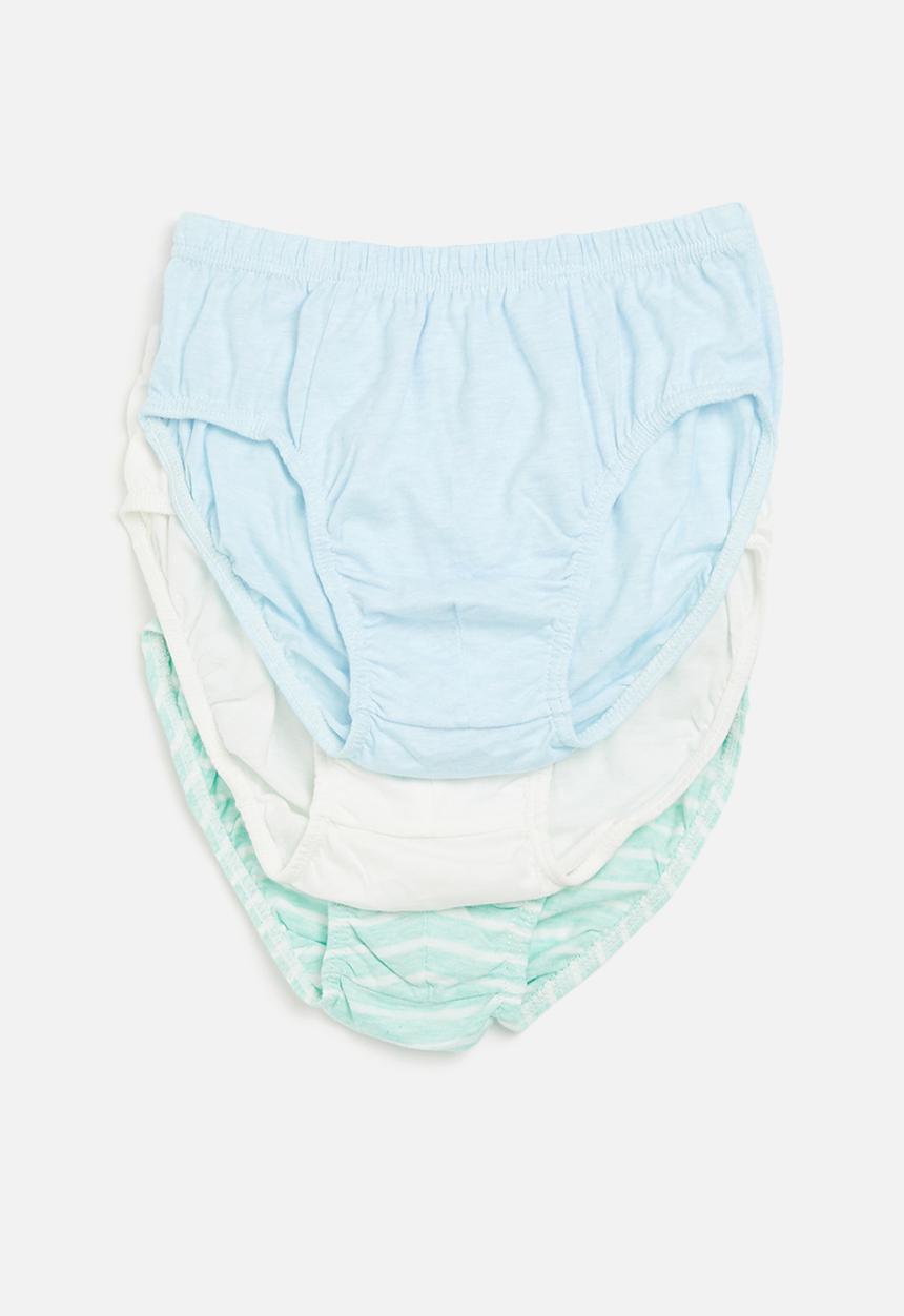 Pop Candy - Boys 3 pack briefs - blue / white / green