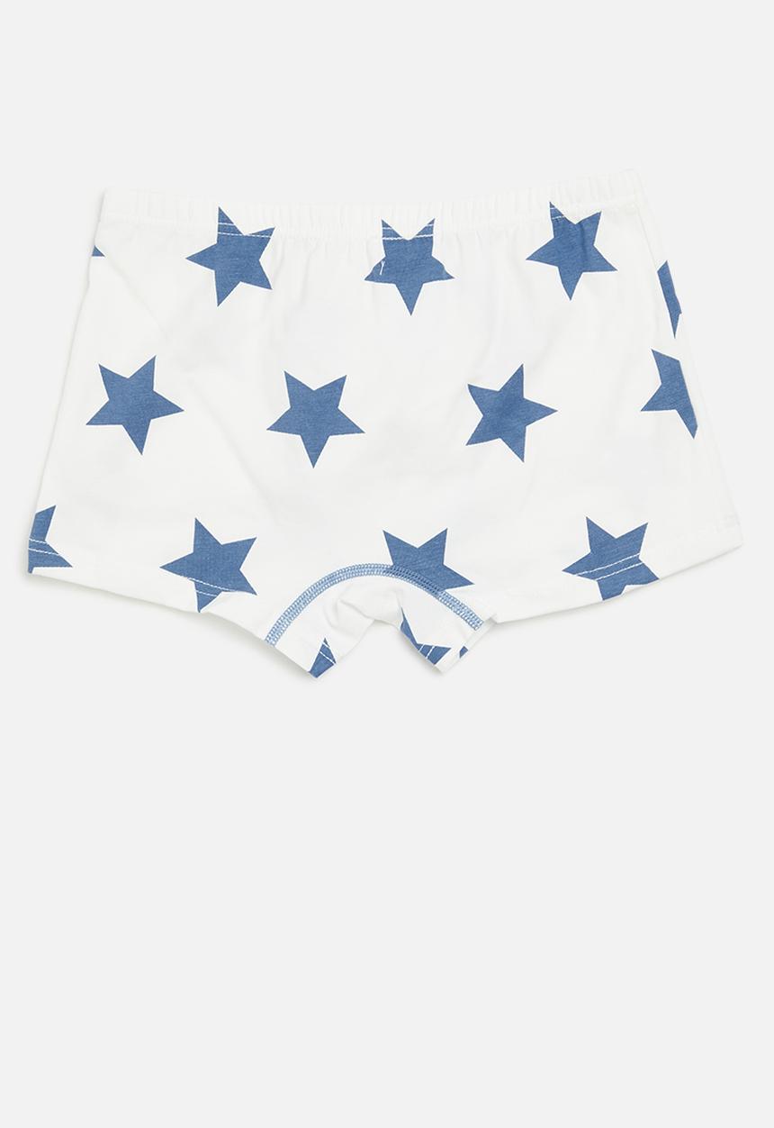 Pop Candy - Boys 3 pack boyshorts - blue & white