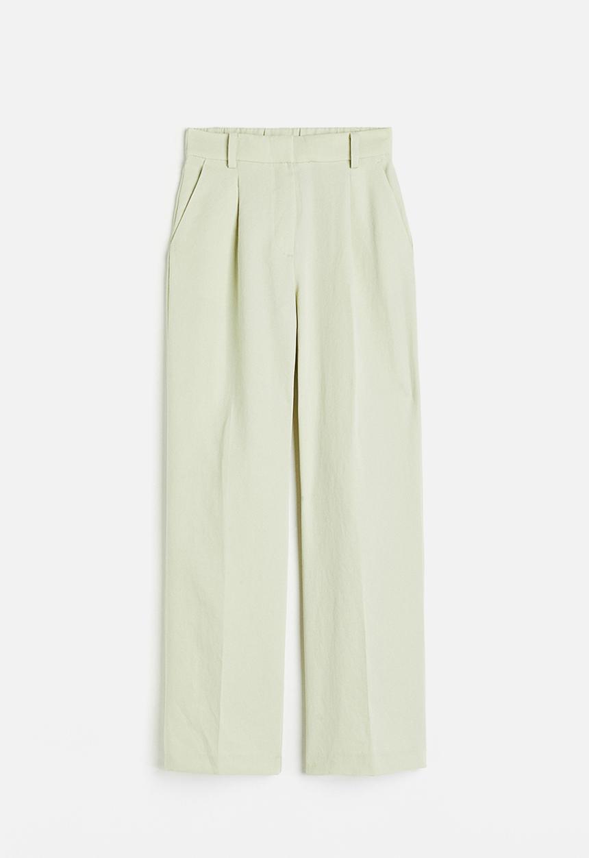 H&M - Tailored trousers - light green 