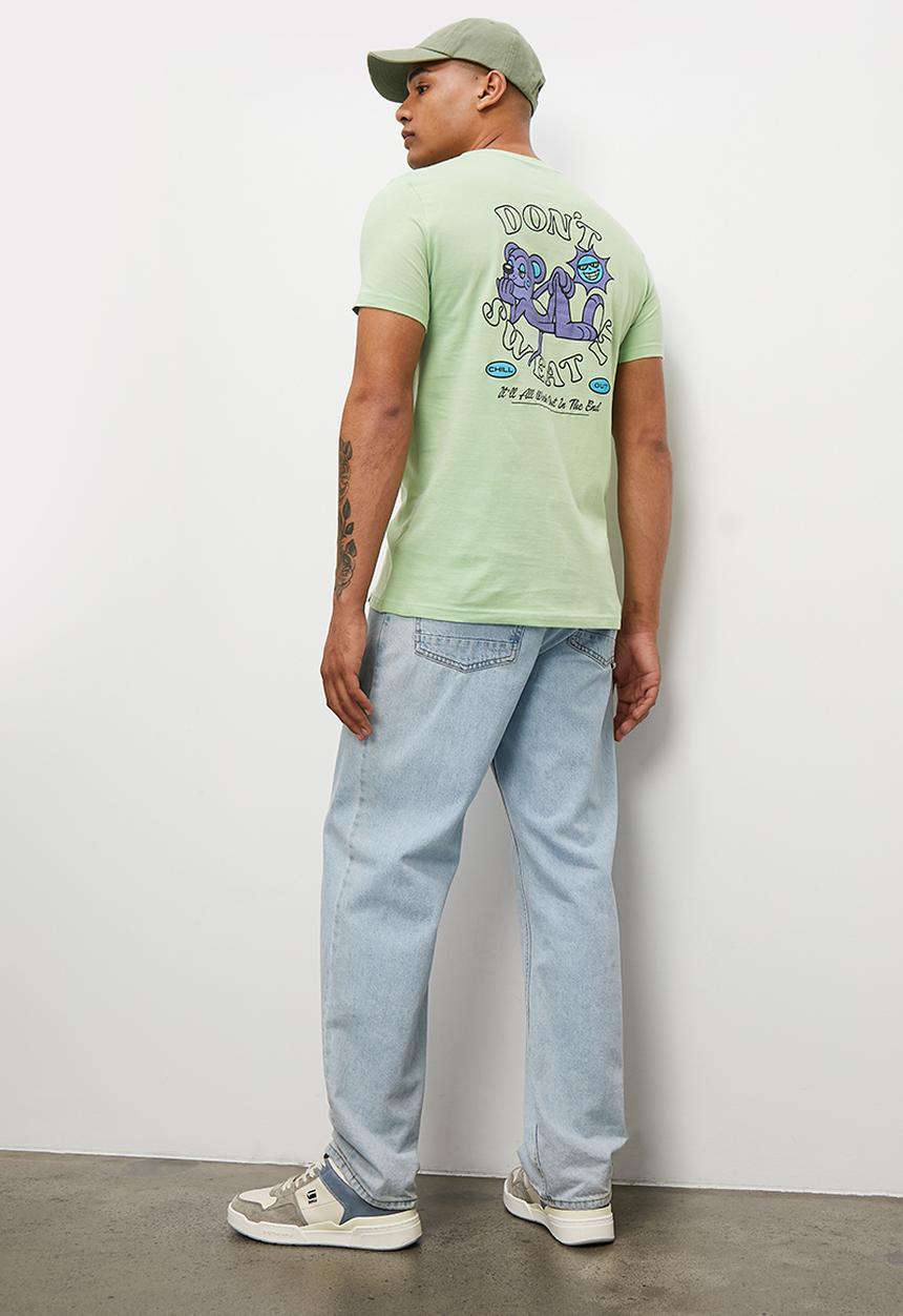 STYLE REPUBLIC - Don't sweat it graphic tee - light green