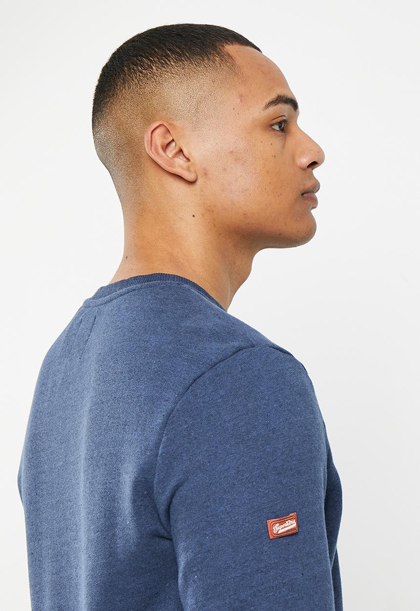 Superdry. - Vintage core logo classic crew - deep indigo grit