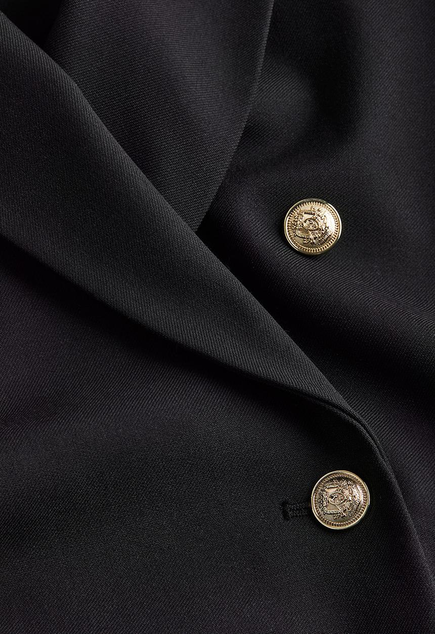 H&M - Double-breasted blazer - black