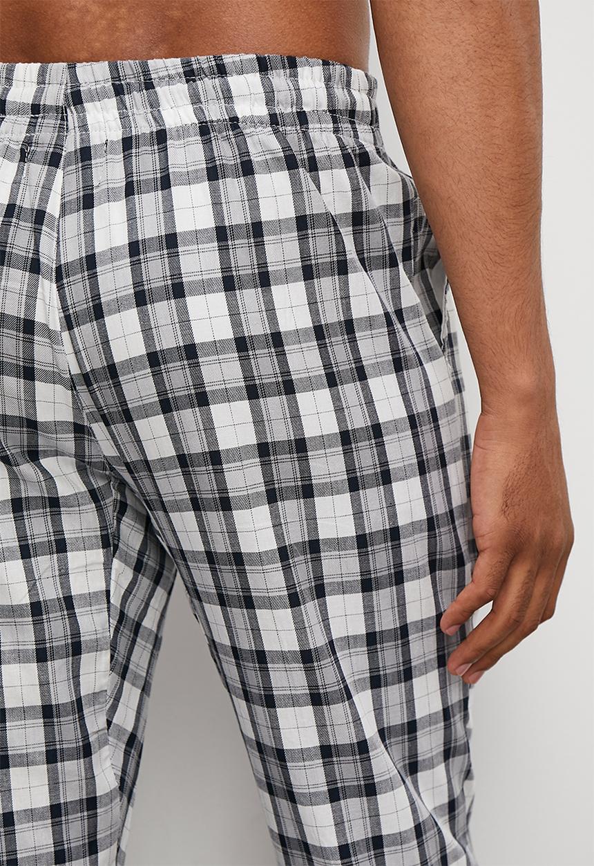 STYLE REPUBLIC - Check lounge cuff pants - grey & black