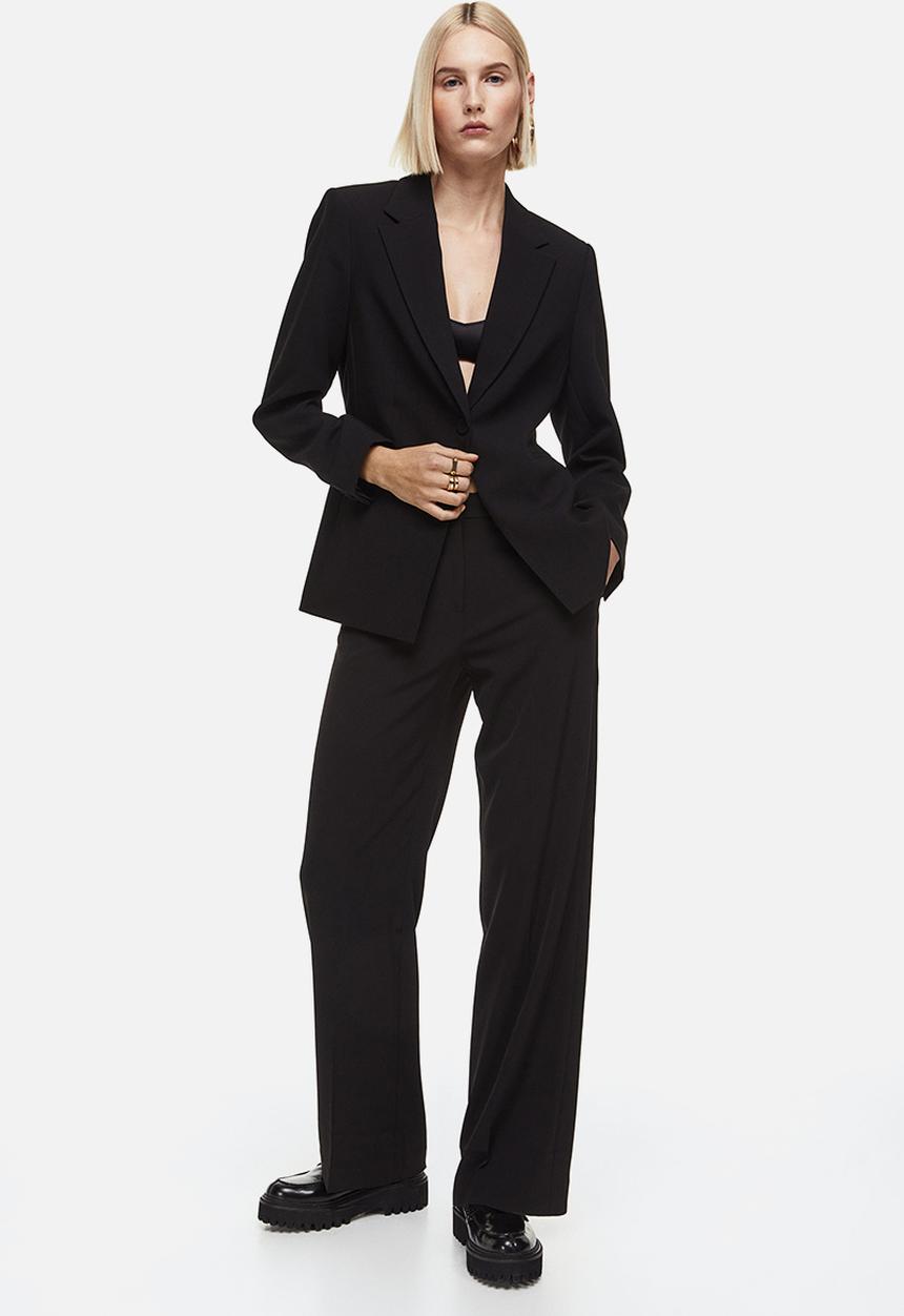 H&M - Straight trousers - black