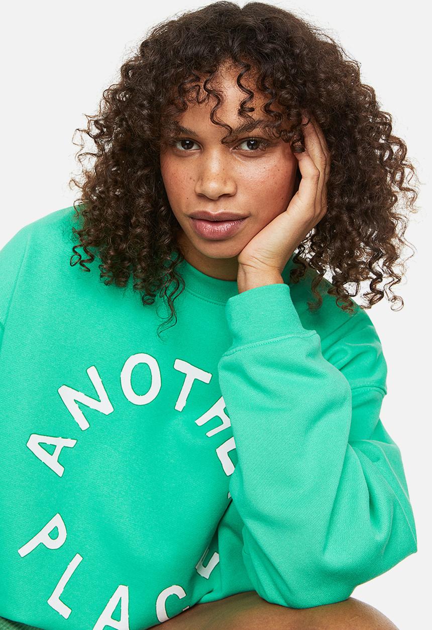 H&M - Printed sweatshirt - green,multi