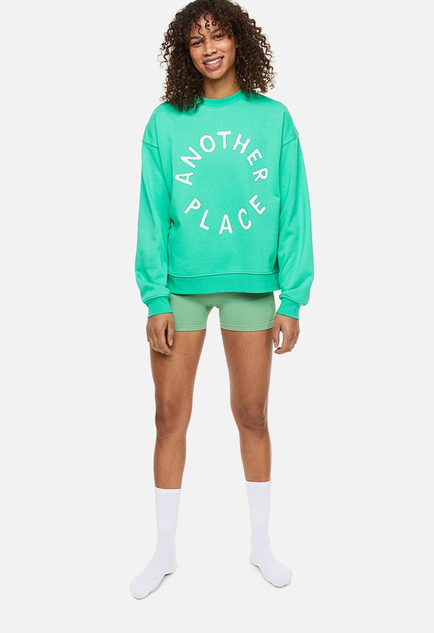 H&M - Printed sweatshirt - green,multi