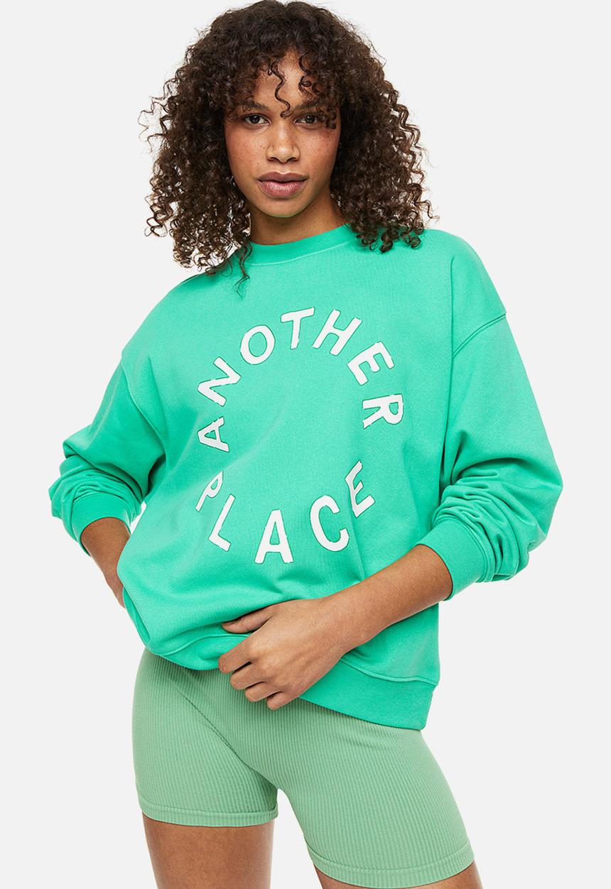 H&M - Printed sweatshirt - green,multi