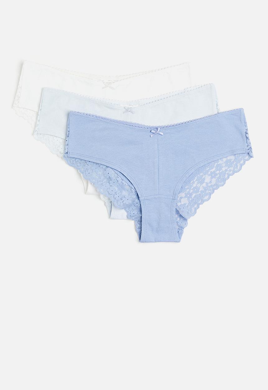 H&M - 3-pack jersey hipster briefs - blue & white