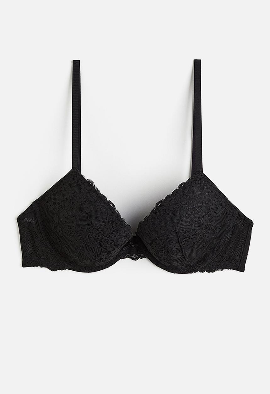 H&M - Push-up lace bra - black