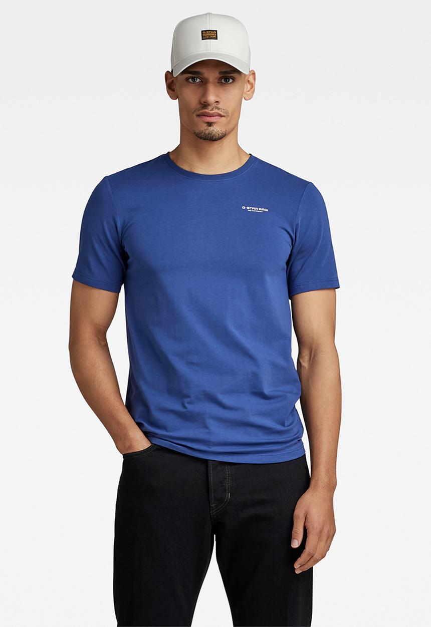 G-STAR - Slim base r t short sleeve compact stretch jersey o - ballpen blue