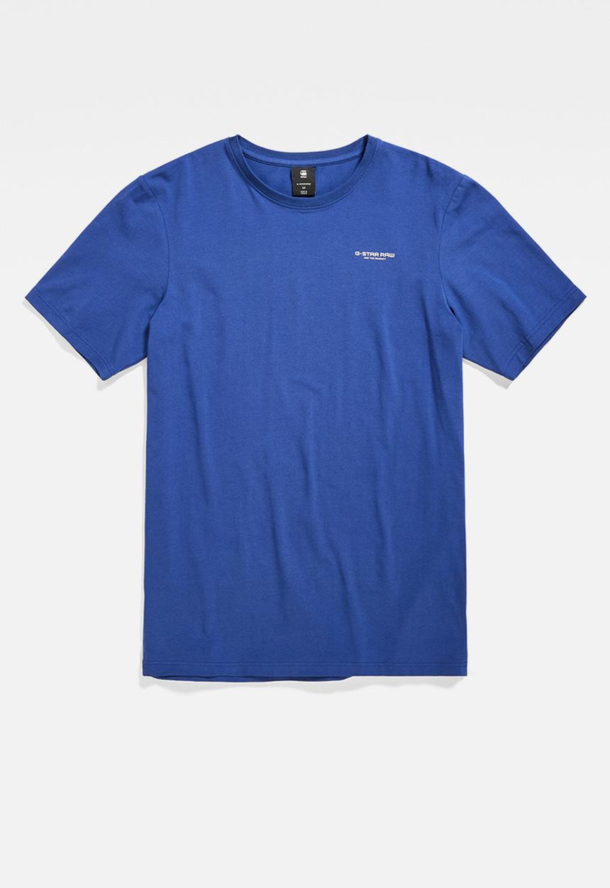 G-STAR - Slim base r t short sleeve compact stretch jersey o - ballpen blue