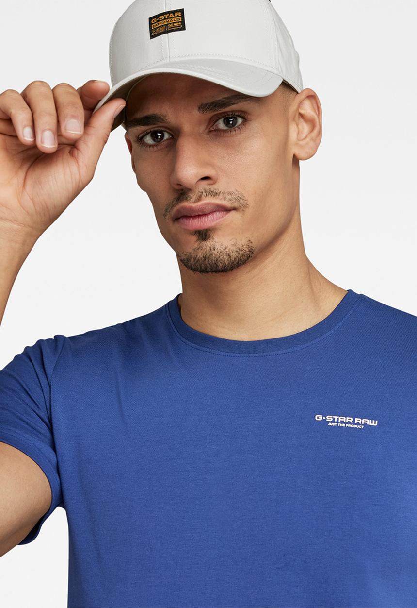 G-STAR - Slim base r t short sleeve compact stretch jersey o - ballpen blue