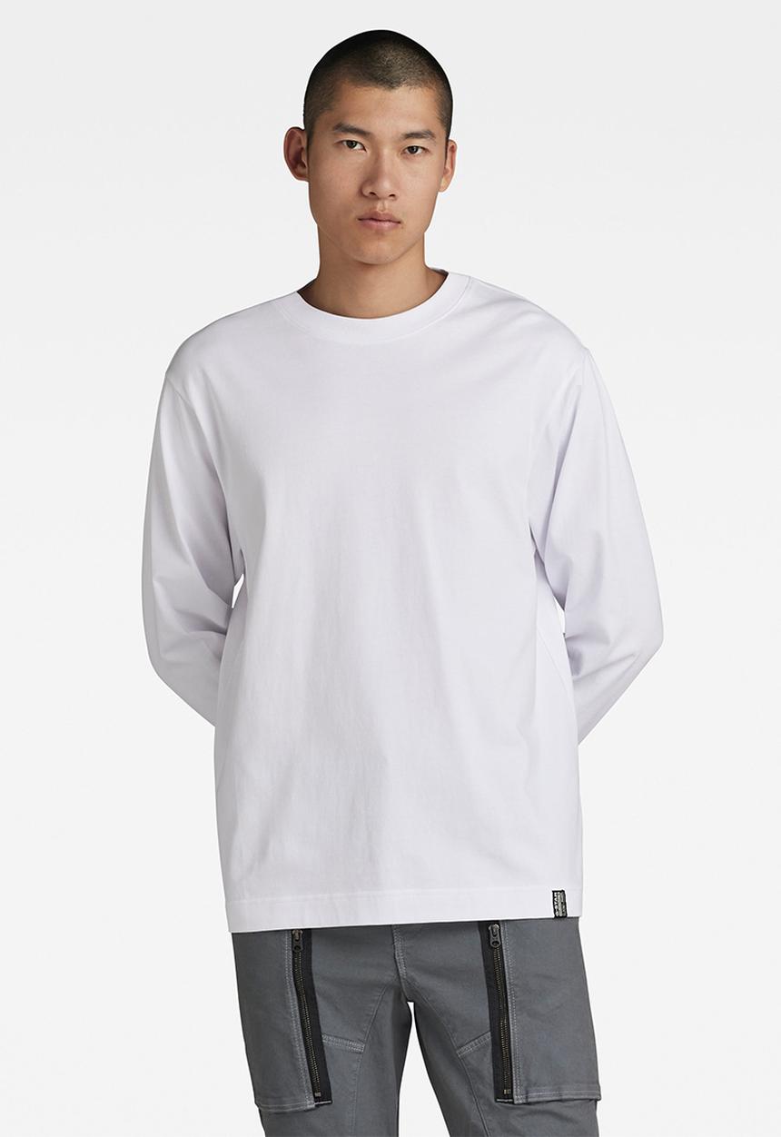 G-STAR - Essential loose r t long sleeve signe jersey o - white