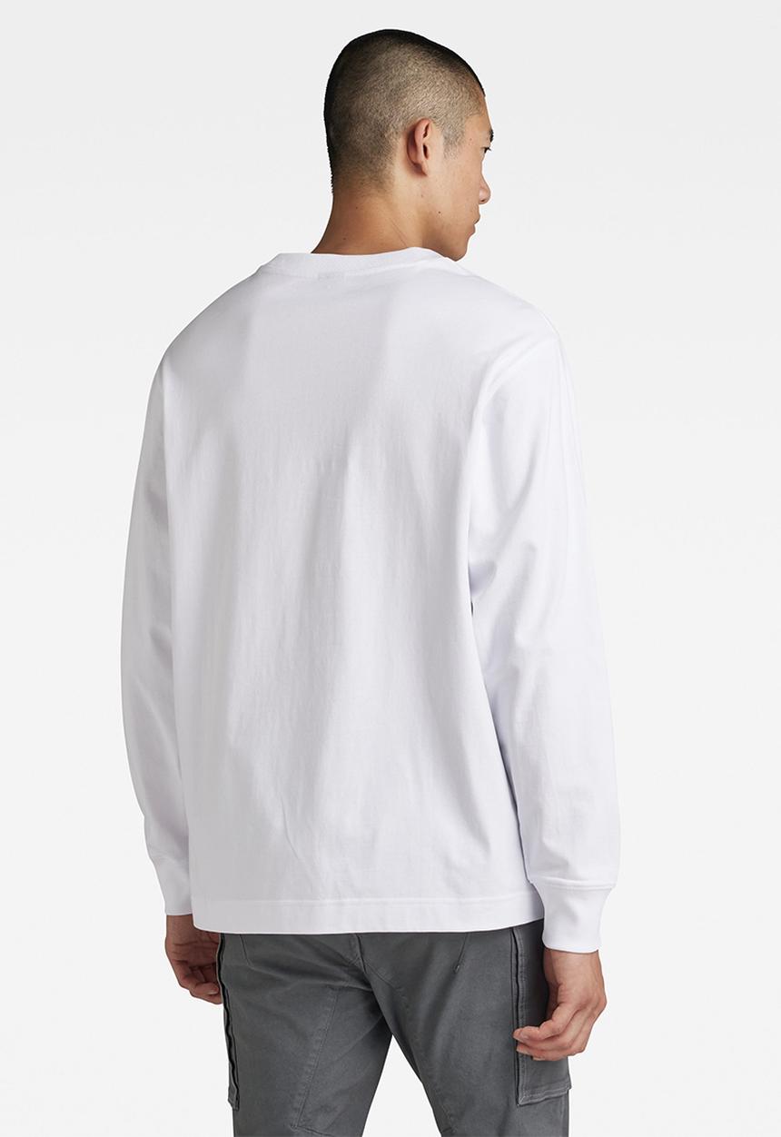 G-STAR - Essential loose r t long sleeve signe jersey o - white