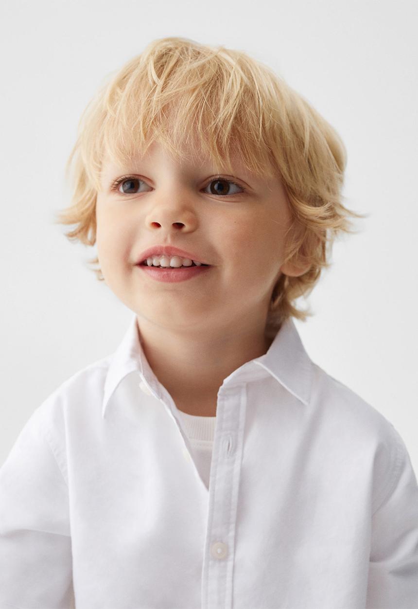 MANGO - Shirt oxfordb - white