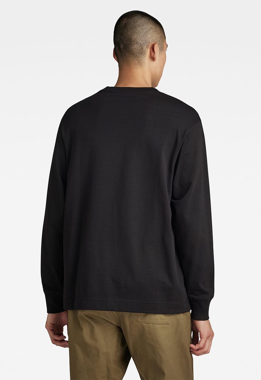 G-STAR - Essential loose r t long sleeve signe jersey o - dk black