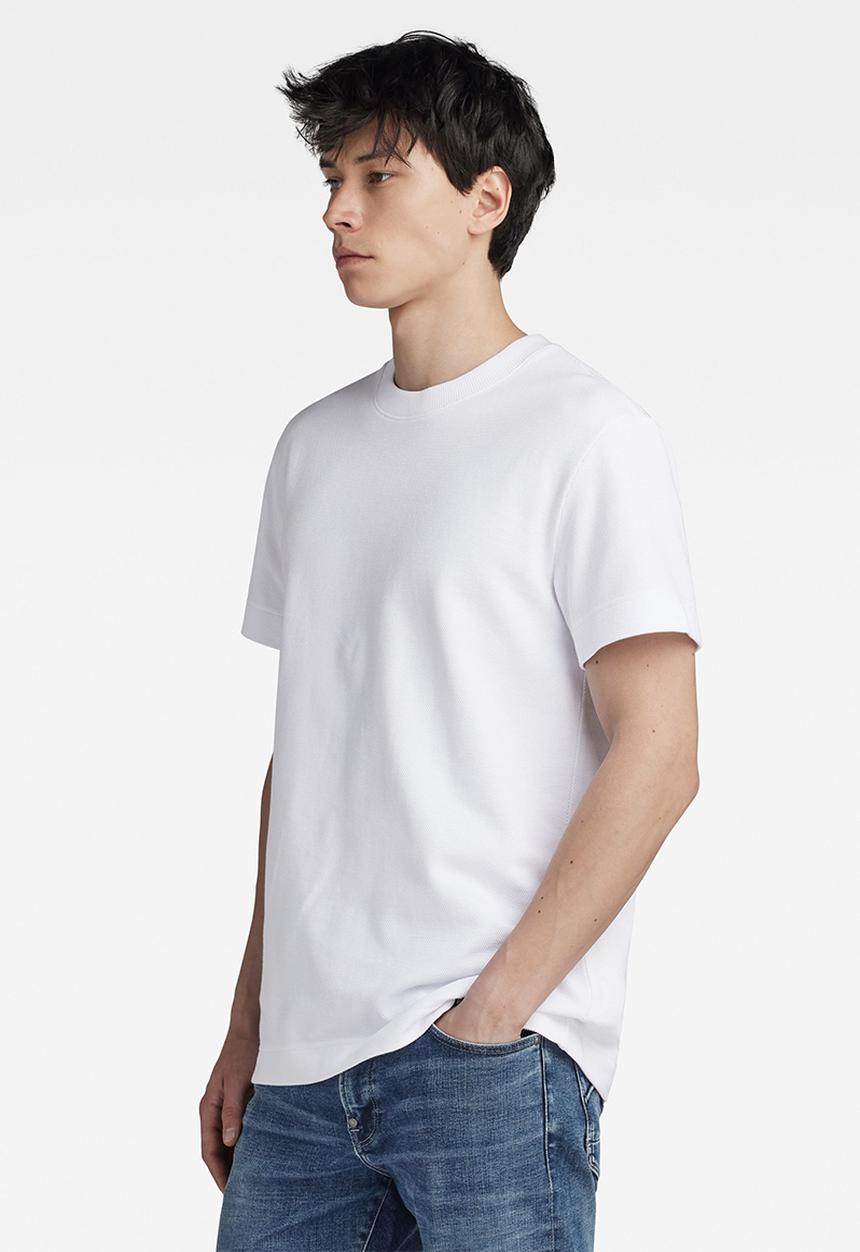 G-STAR - Essential pique r t nelson pique o - white