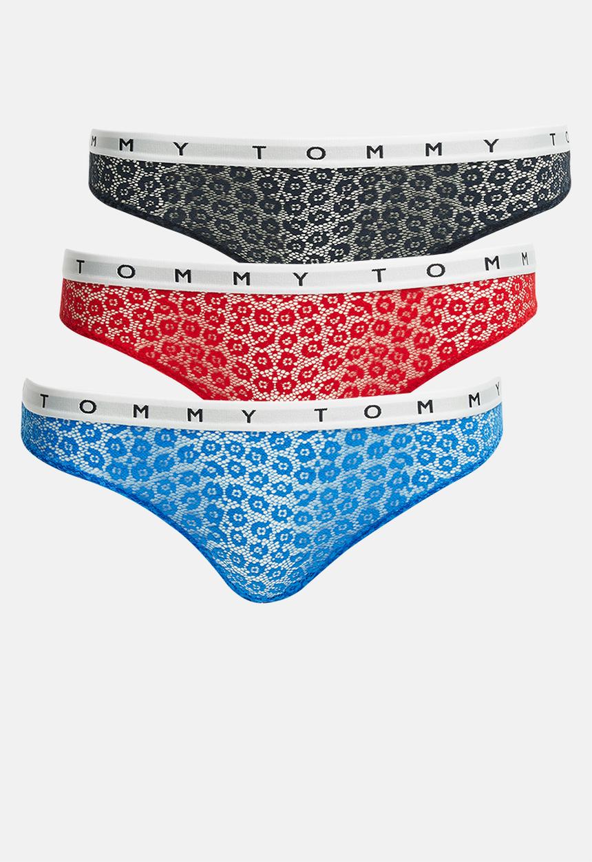 Tommy Hilfiger - 3 Pack bikini - dp crimson/twilight/sky blue