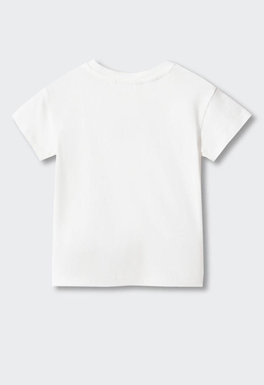 MANGO - T-shirt padded - off white
