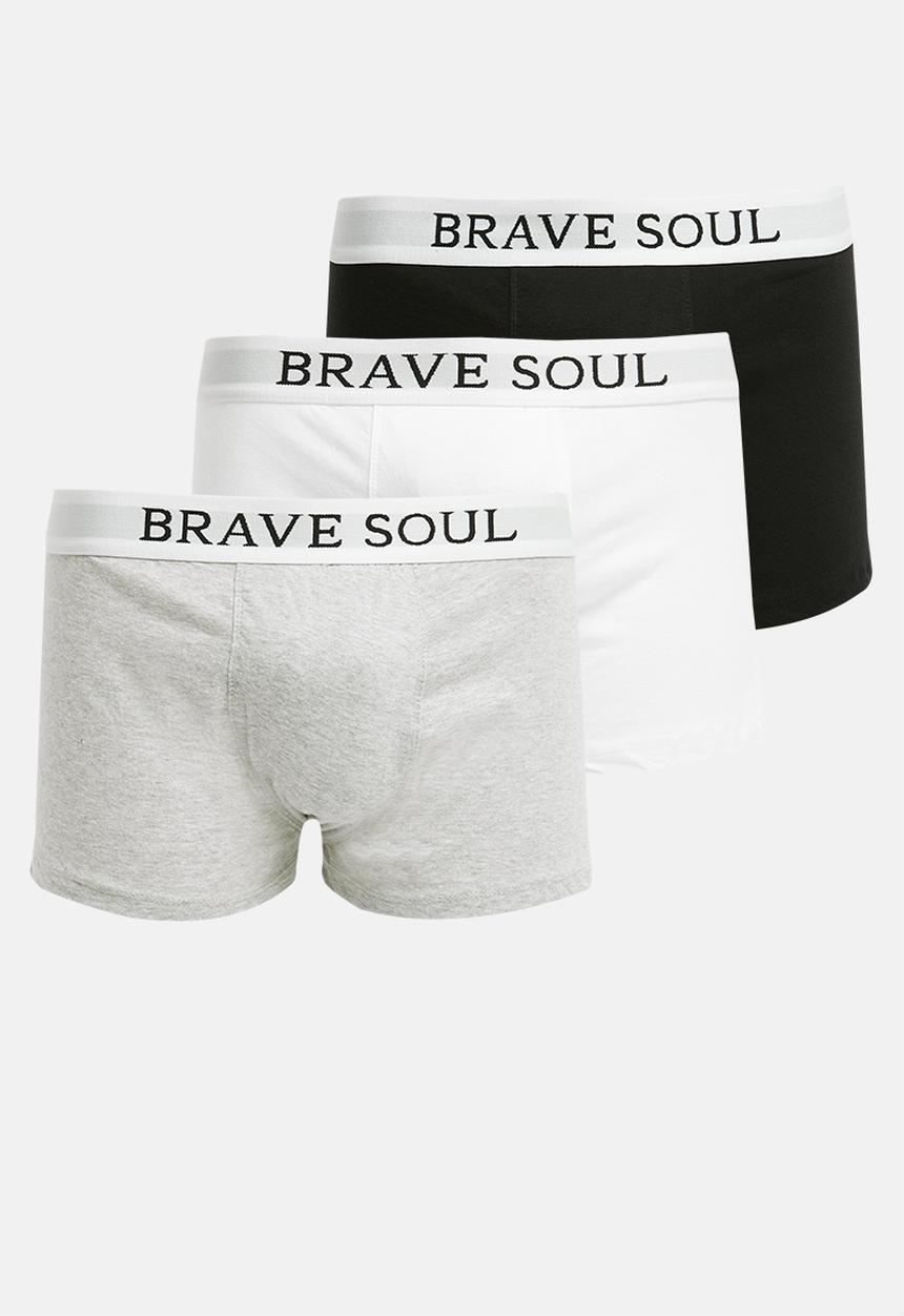 Brave Soul - 3-Pack MBX-451clarkb - white/grey marl/black 