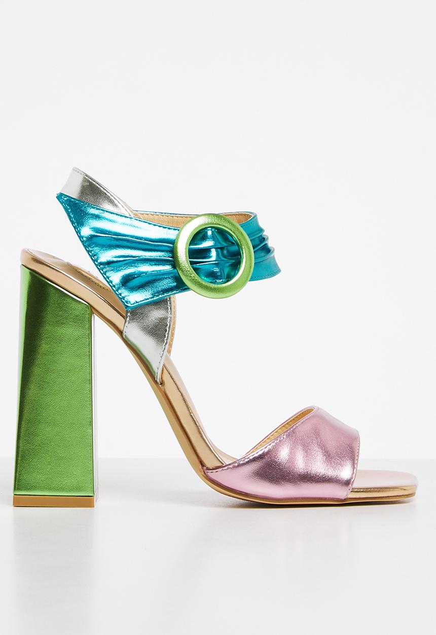 Footwork - Molly block heel - rose blue