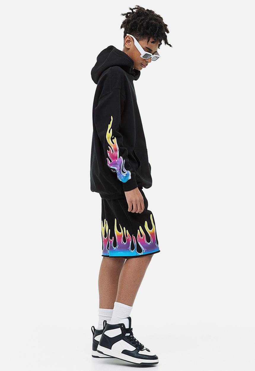 H&M - Eva Cremers x H&M: Printed hoodie - black