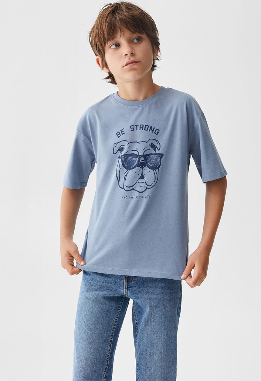 MANGO - T-shirt park - blue