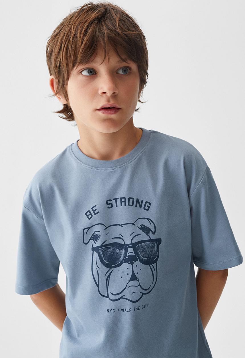 MANGO - T-shirt park - blue