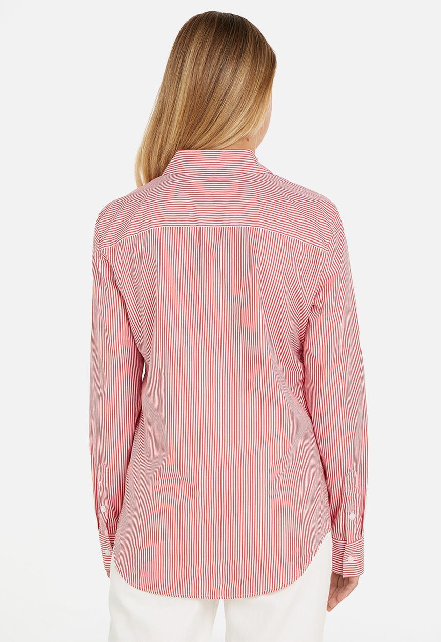 Tommy Hilfiger - Ithaka regular shirt long sleeve - ithaca stripes/red