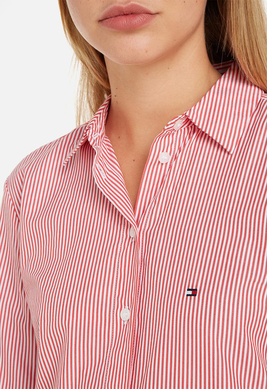 Tommy Hilfiger - Ithaka regular shirt long sleeve - ithaca stripes/red