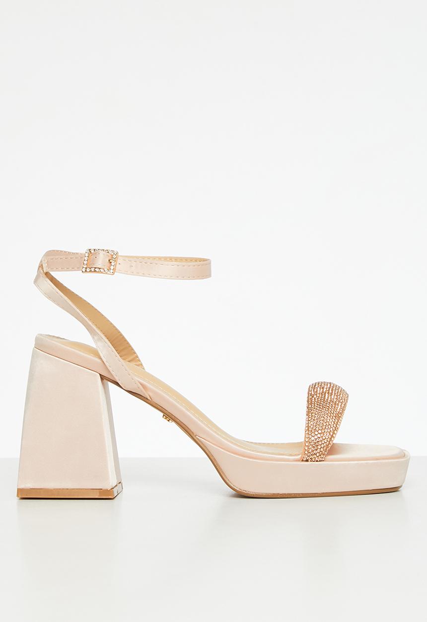Rock & Co - Naked 8 block heel - champagne