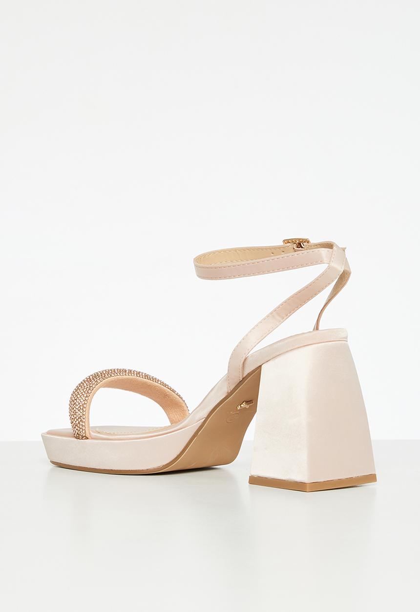 Rock & Co - Naked 8 block heel - champagne