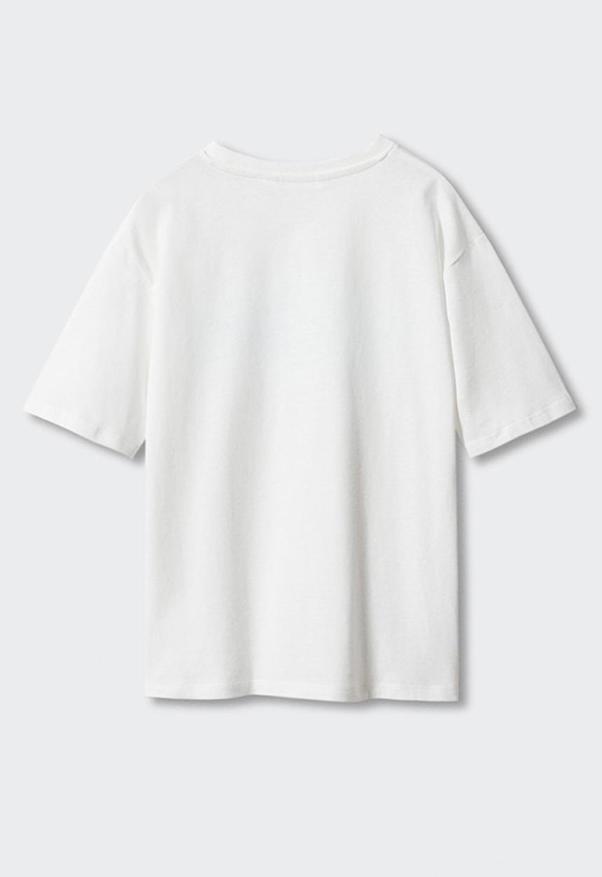 MANGO - T-shirt boarding - off white