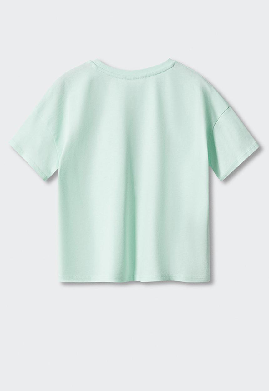MANGO - T-shirt beach - turquoise