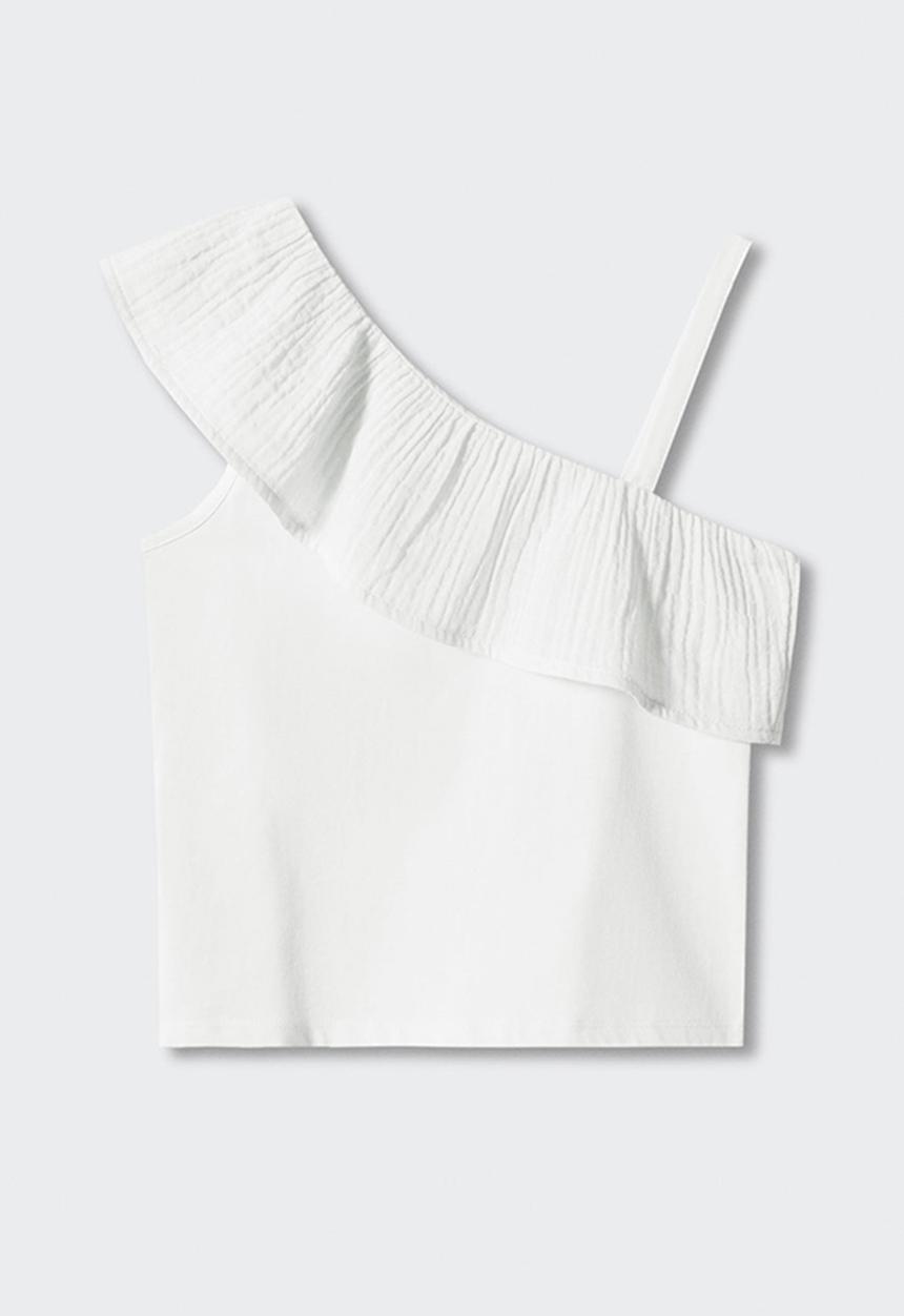 MANGO - T-shirt havana - off white